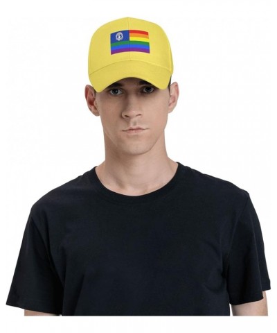 Pride Rainbow LGBT Flag of The Northern Mariana Islands Baseball Cap for Men Women Dad Hat Classic Adjustable Golf Hats Yello...