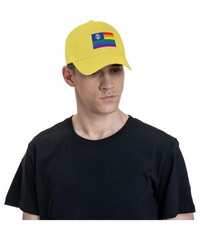 Pride Rainbow LGBT Flag of The Northern Mariana Islands Baseball Cap for Men Women Dad Hat Classic Adjustable Golf Hats Yello...