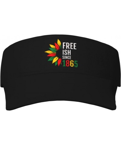 Juneteenth Freedom Day 1865 Hat Sport Sun Visors Adjustable Sunscreen Visor Cap Baseball Cap for Women Men Black $8.22 Visors