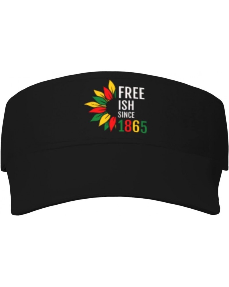 Juneteenth Freedom Day 1865 Hat Sport Sun Visors Adjustable Sunscreen Visor Cap Baseball Cap for Women Men Black $8.22 Visors