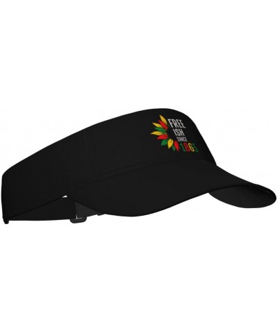 Juneteenth Freedom Day 1865 Hat Sport Sun Visors Adjustable Sunscreen Visor Cap Baseball Cap for Women Men Black $8.22 Visors