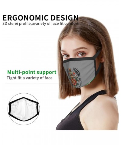 Rose and Dagger Face Mask 2 Pcs Face Cover Reusable Washable Breathable for Men Women Balaclavas Bandanas $8.84 Balaclavas