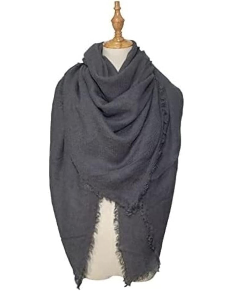 Scarves Scarf Women Scarf Winter Scarf Wrap Monochrome Fringed Square Scarf Warm Triangle Scarf Scarfs (Color : OneColor, Siz...