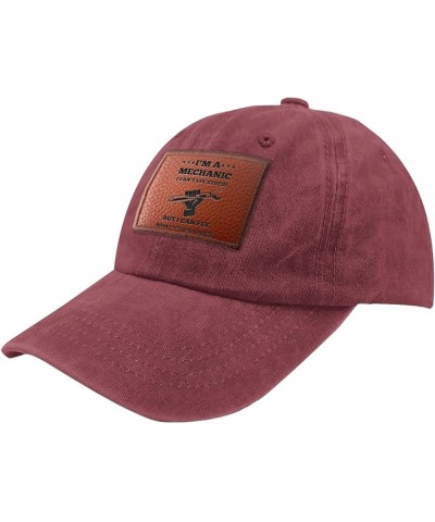 I'm a Mechanic i Can't fix Stupid but i can fix it Cowboy hat Vintage Running Caps Gifts for Grandma Who Like Deep Rose $8.80...