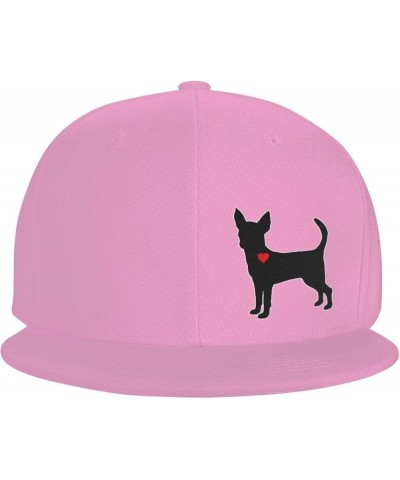 Chihuahua Dog with Heart Hat for Men Women, Adjustable Baseball Cap Pink $8.35 Baseball Caps