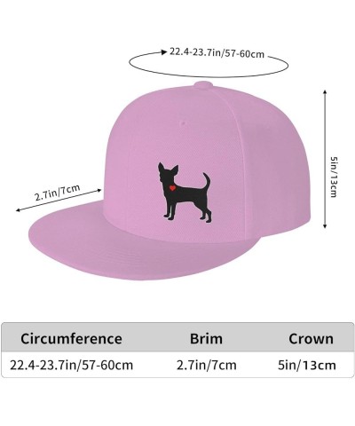 Chihuahua Dog with Heart Hat for Men Women, Adjustable Baseball Cap Pink $8.35 Baseball Caps