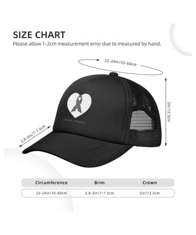 Gray Ribbon Dyslexia Awareness Baseball Cap Adjustable Casual Mesh Hats Duck Tongue Hat for Men Women64 $8.78 Baseball Caps