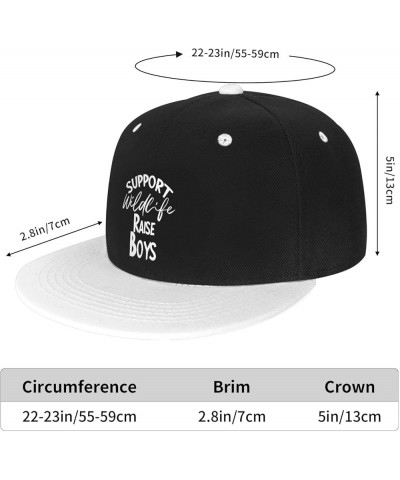 Men and Women Baseball Hat Support Wildlife Raise Boys Original Dad Hat Adjustable Flat Brim Caps,White White $10.65 Baseball...