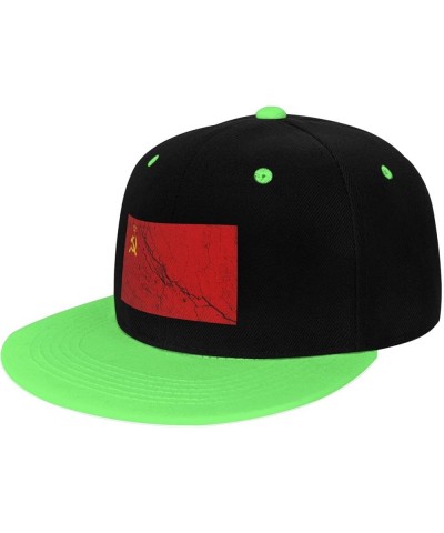 Flag of The Soviet Union Texture Effect Snapback Hat for Men Women Baseball Cap Trucker Flat Bill Hats Dad Caps Green $12.85 ...