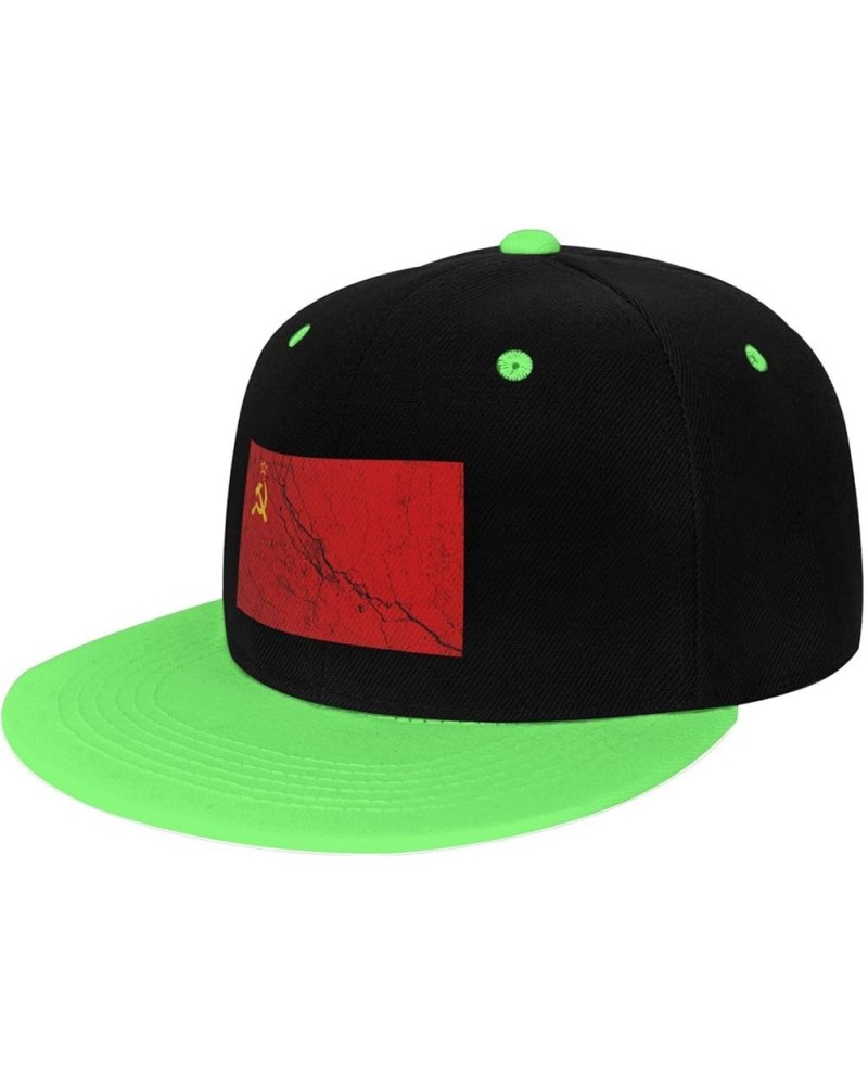 Flag of The Soviet Union Texture Effect Snapback Hat for Men Women Baseball Cap Trucker Flat Bill Hats Dad Caps Green $12.85 ...