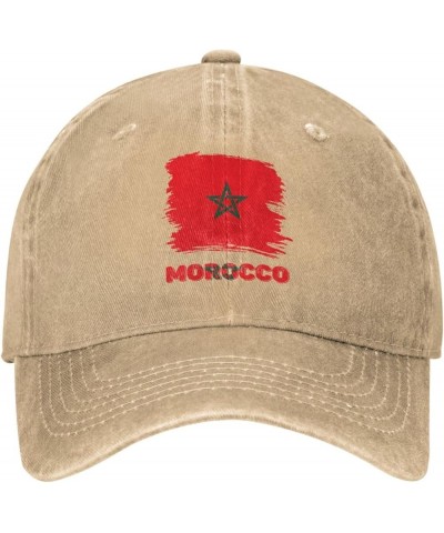 Vintage Morocco Moroccans Flag Baseball Cap Casquette Hat for Men Women Natural $9.28 Baseball Caps