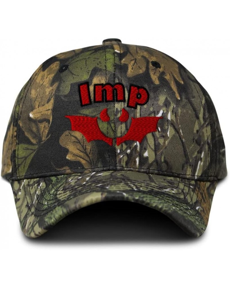 Custom Camo Baseball Cap Imp Mythical Creatures Cotton Hunting Dad Hats for Men & Women Forest Tree Green Design Only $14.08 ...