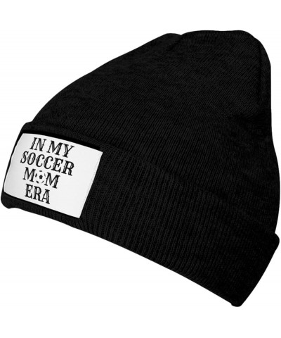 in My Soccer Mom Era Soccer Lover Beanie Men Women Warm Winter Cap Knit Hat Black $13.19 Skullies & Beanies