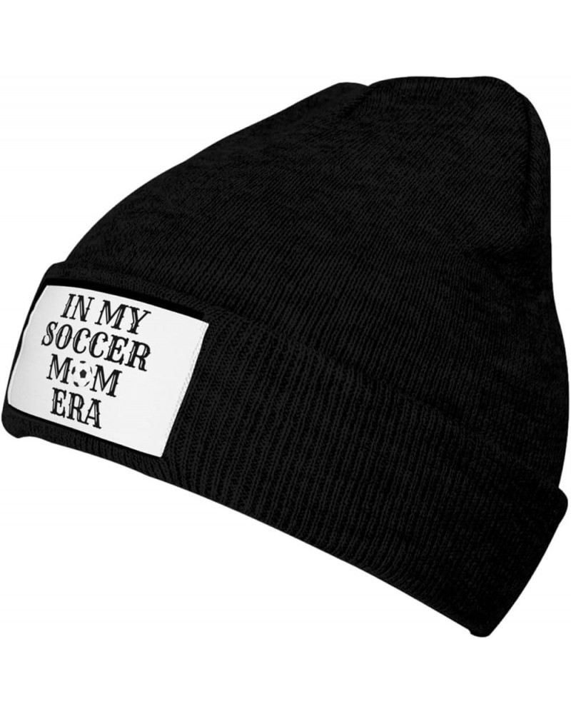 in My Soccer Mom Era Soccer Lover Beanie Men Women Warm Winter Cap Knit Hat Black $13.19 Skullies & Beanies