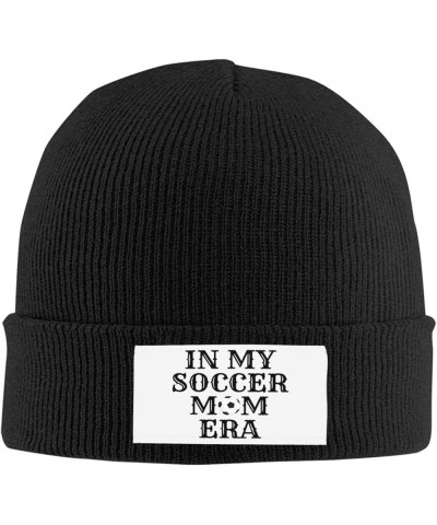 in My Soccer Mom Era Soccer Lover Beanie Men Women Warm Winter Cap Knit Hat Black $13.19 Skullies & Beanies