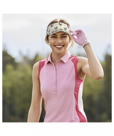 Colored Mushrooms Leaves Ladies Visor Hat Golf Visor Sport Sun Visor Hats for Women and Men Christmas Pug Dog $10.49 Visors