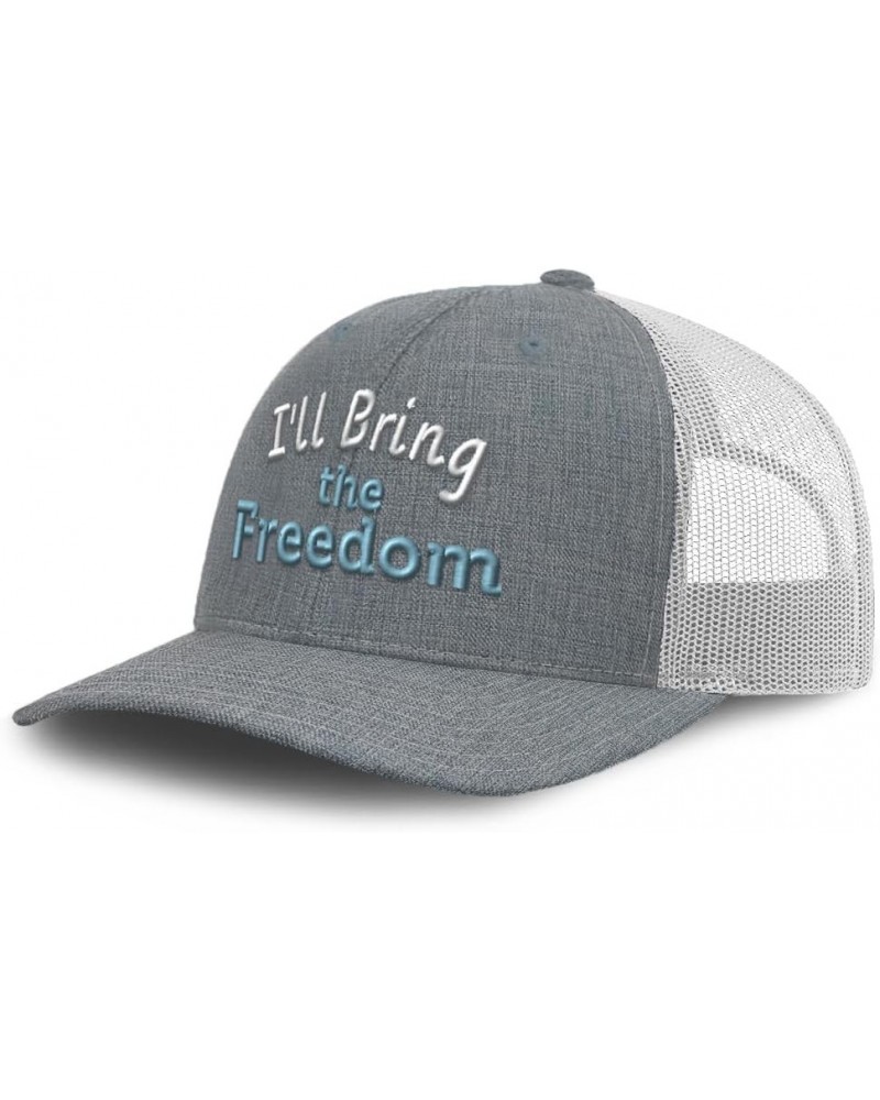 Trucker Baseball Cap I'll Bring The Freedom Cotton Dad Hats for Men & Women Heather Gray White $11.48 Baseball Caps