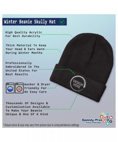 Beanies for Men Soccer Mom B Embroidery Soccer Winter Hats for Women Acrylic Skull Cap 1 Size Black Design Only $11.70 Skulli...