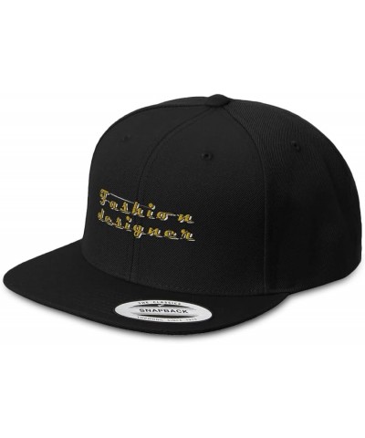 Snapback Hats for Men and Women Fashion Designer Acrylic Flat Bill Baseball Black Design Only $18.55 Baseball Caps