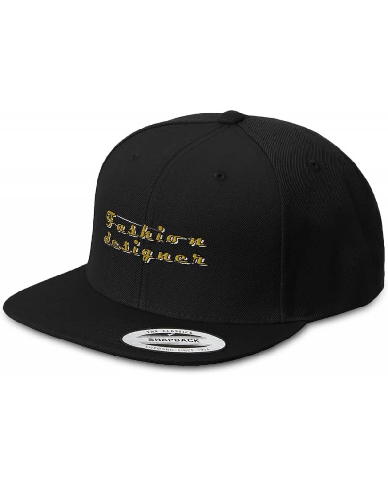 Snapback Hats for Men and Women Fashion Designer Acrylic Flat Bill Baseball Black Design Only $18.55 Baseball Caps