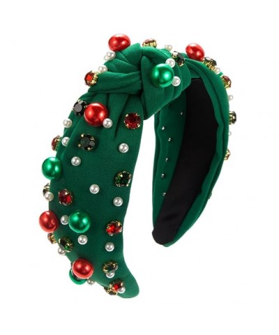 Christmas pearl headband (Greenish red) red $14.15 Headbands