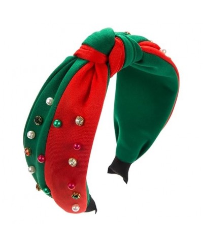 Christmas pearl headband (Greenish red) red $14.15 Headbands