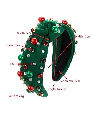 Christmas pearl headband (Greenish red) red $14.15 Headbands