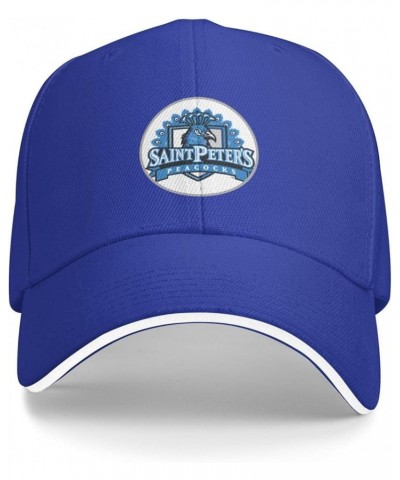 Saint Peter's University Logo Sandwich Cap Unisex Classic Baseball Capunisex Adjustable Casquette Dad Hat Blue $8.85 Baseball...