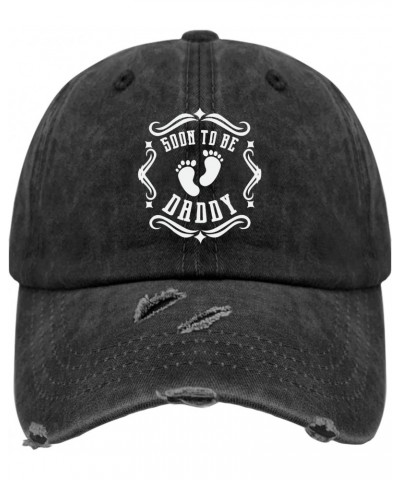 Soon to BE Daddy Hat for Mens Washed Distressed Baseball Caps Soft Washed Ball Caps Breathable $11.26 Baseball Caps