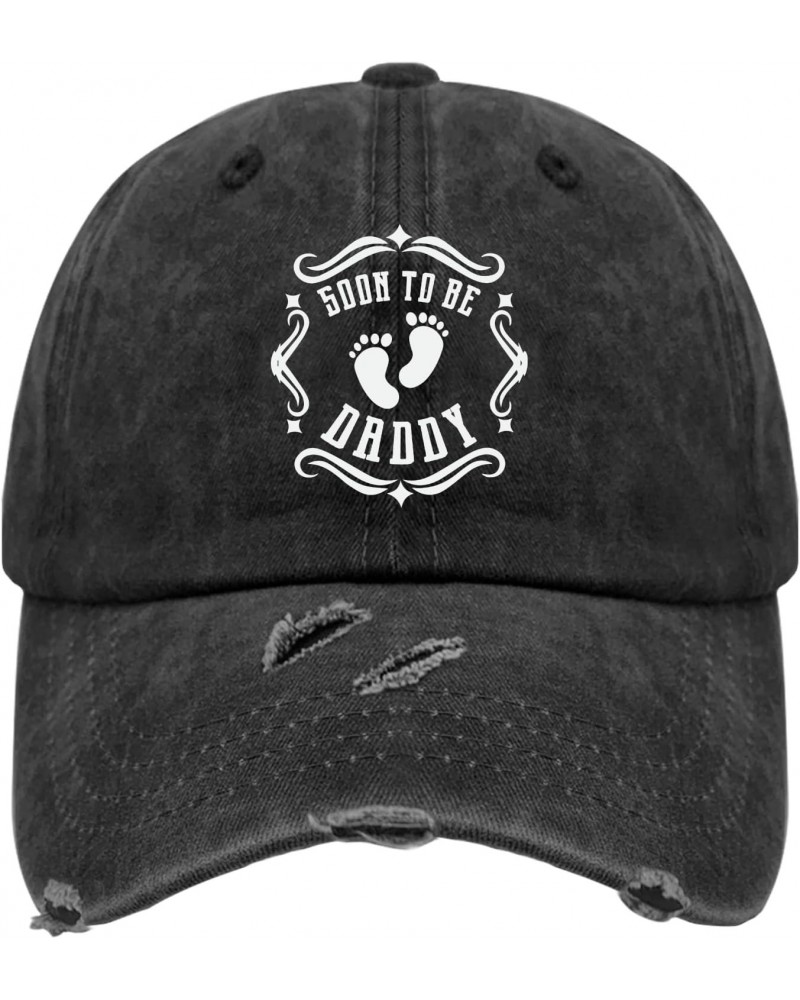 Soon to BE Daddy Hat for Mens Washed Distressed Baseball Caps Soft Washed Ball Caps Breathable $11.26 Baseball Caps