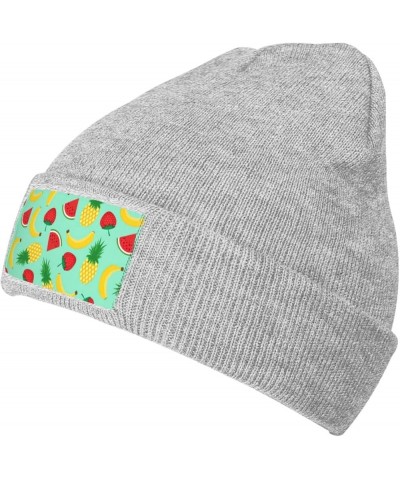 Banana Strawberry Pineapple Print Elastic Knitted Hat Multifunction Outdoor Daily Beanie for Men Women Soft Warm Gray $10.39 ...