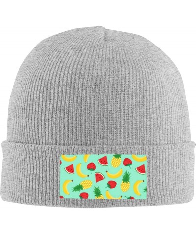 Banana Strawberry Pineapple Print Elastic Knitted Hat Multifunction Outdoor Daily Beanie for Men Women Soft Warm Gray $10.39 ...