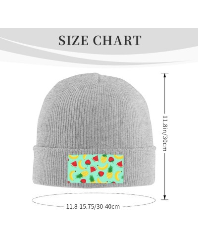 Banana Strawberry Pineapple Print Elastic Knitted Hat Multifunction Outdoor Daily Beanie for Men Women Soft Warm Gray $10.39 ...