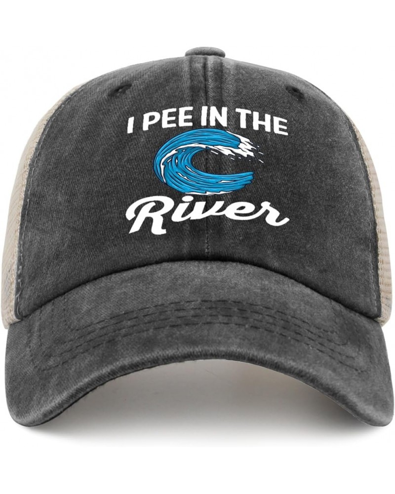 i Pee in Rivers hat Womens with Design Baseball Hats for Womens Cap Retro for Welder Allblack $8.78 Baseball Caps