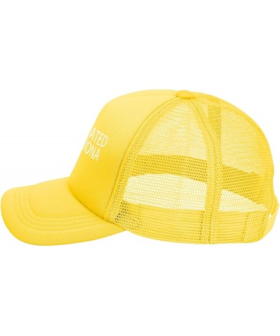 Educated Cabrona Men's Baseball Cap Low Profile Mesh Trucker Cap Adjustable Yellow $10.65 Baseball Caps