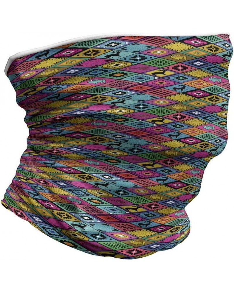 Unisex Multicolor Face and Neck Warmers Boho Patchwork $9.00 Scarves