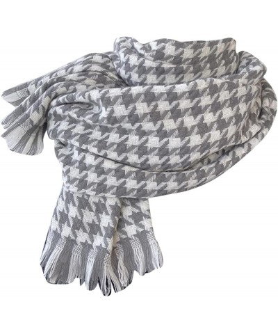 Women's Tassel Scarf Warm Soft Shawl Large Wrap Winter Classic Scarves Grey $8.35 Scarves