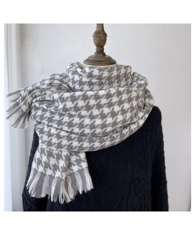 Women's Tassel Scarf Warm Soft Shawl Large Wrap Winter Classic Scarves Grey $8.35 Scarves