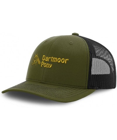 Richardson Trucker Hat Dartmoor Pony Horses Polyester Baseball Cap Loden Black Design Only $18.19 Baseball Caps