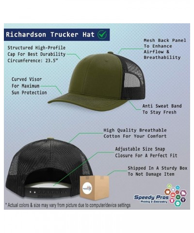 Richardson Trucker Hat Dartmoor Pony Horses Polyester Baseball Cap Loden Black Design Only $18.19 Baseball Caps