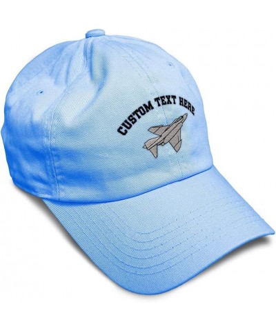 Soft Baseball Cap F-4 Phantom Silver Embroidery Cotton Dad Hats for Men & Women Light Blue Personalized Text Here $11.20 Base...