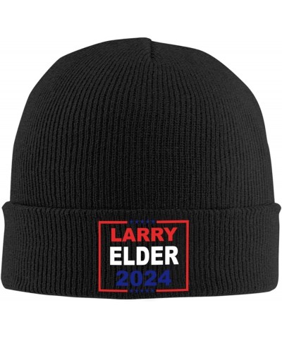 Larry Elder 2024 for Unisex Warm Soft Winter Warm Knitted Cap Black $9.85 Skullies & Beanies