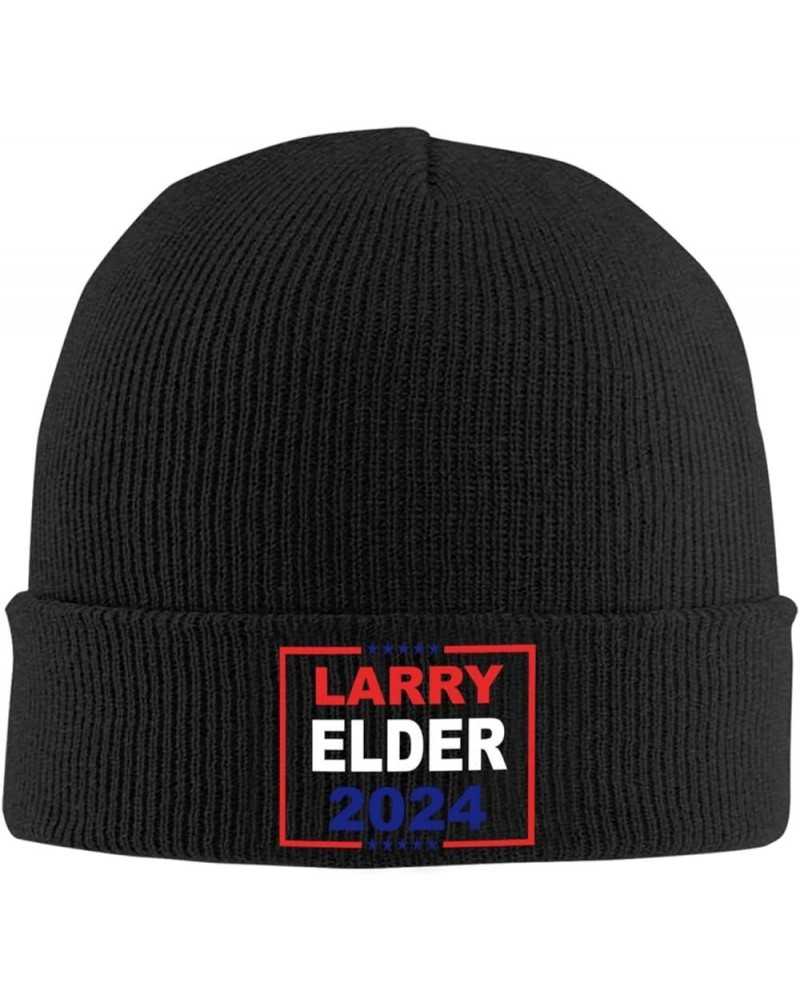 Larry Elder 2024 for Unisex Warm Soft Winter Warm Knitted Cap Black $9.85 Skullies & Beanies