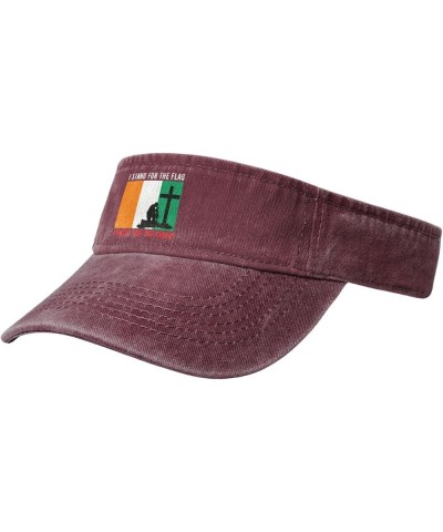 I Stand for The Côte D'Ivoire Flag and I Kneel for The Cross Sun Visor Hats for Women Men Adjustable Cotton Sun Hat Golf Cap ...