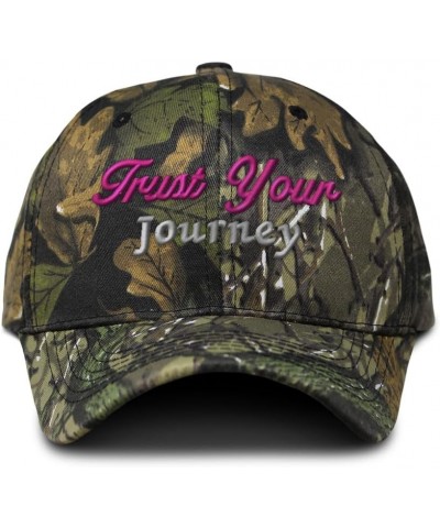 Camo Baseball Cap Trust Your Journey Cotton Hunting Dad Hats for Men & Women Forest Tree Green $16.19 Baseball Caps