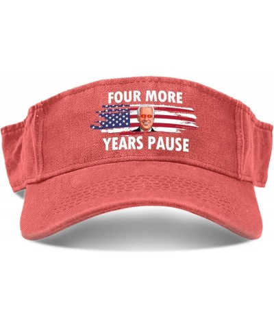 Four More Years Pause Hats Sun Visor Hat for Teens Baseball Caps Flodable Sun Protection Saffron $11.32 Visors