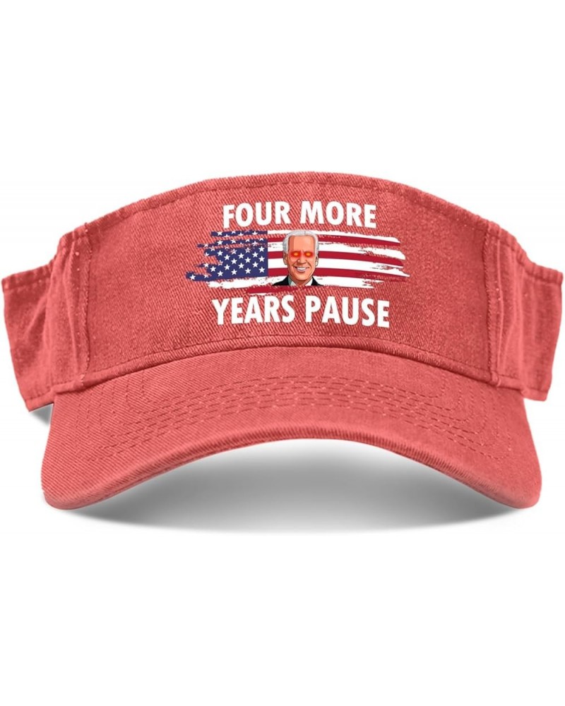 Four More Years Pause Hats Sun Visor Hat for Teens Baseball Caps Flodable Sun Protection Saffron $11.32 Visors