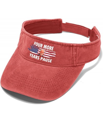 Four More Years Pause Hats Sun Visor Hat for Teens Baseball Caps Flodable Sun Protection Saffron $11.32 Visors