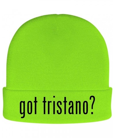 got Tristano? - Soft Adult Beanie Cap Neon Green $19.45 Skullies & Beanies