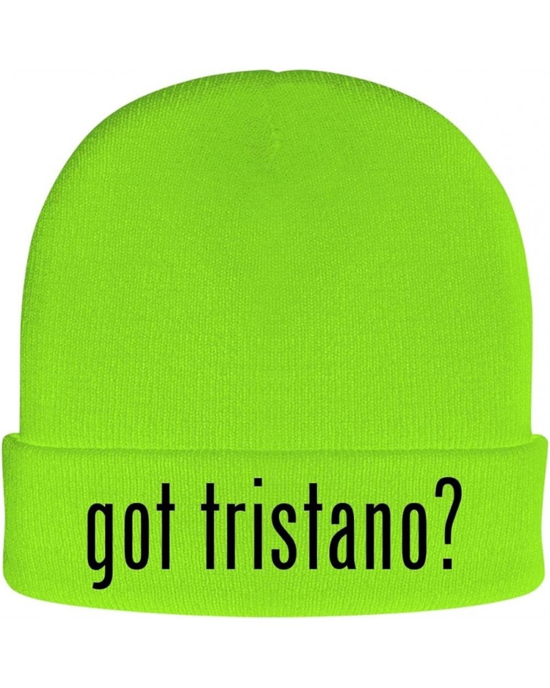 got Tristano? - Soft Adult Beanie Cap Neon Green $19.45 Skullies & Beanies